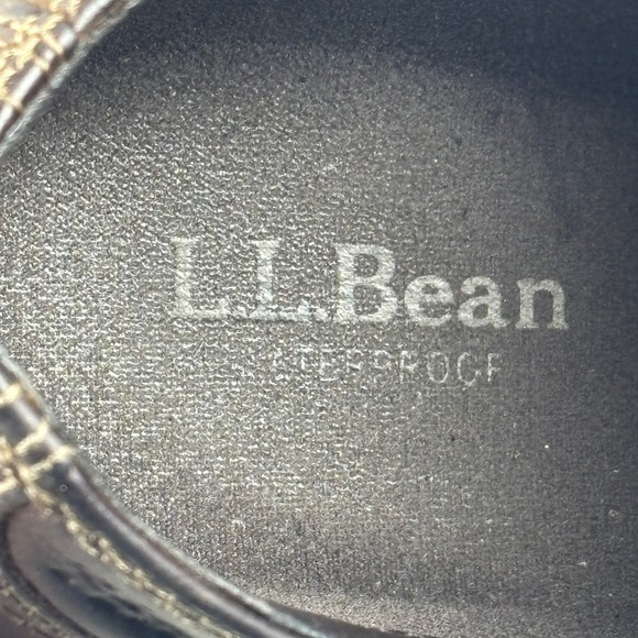 L.L. Bean Waterproof Leather Oxfords Mens 10 Medium Dark Brown Rugged Lug main image 9